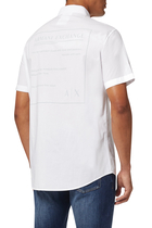 Label-Print Short Sleeved Shirt